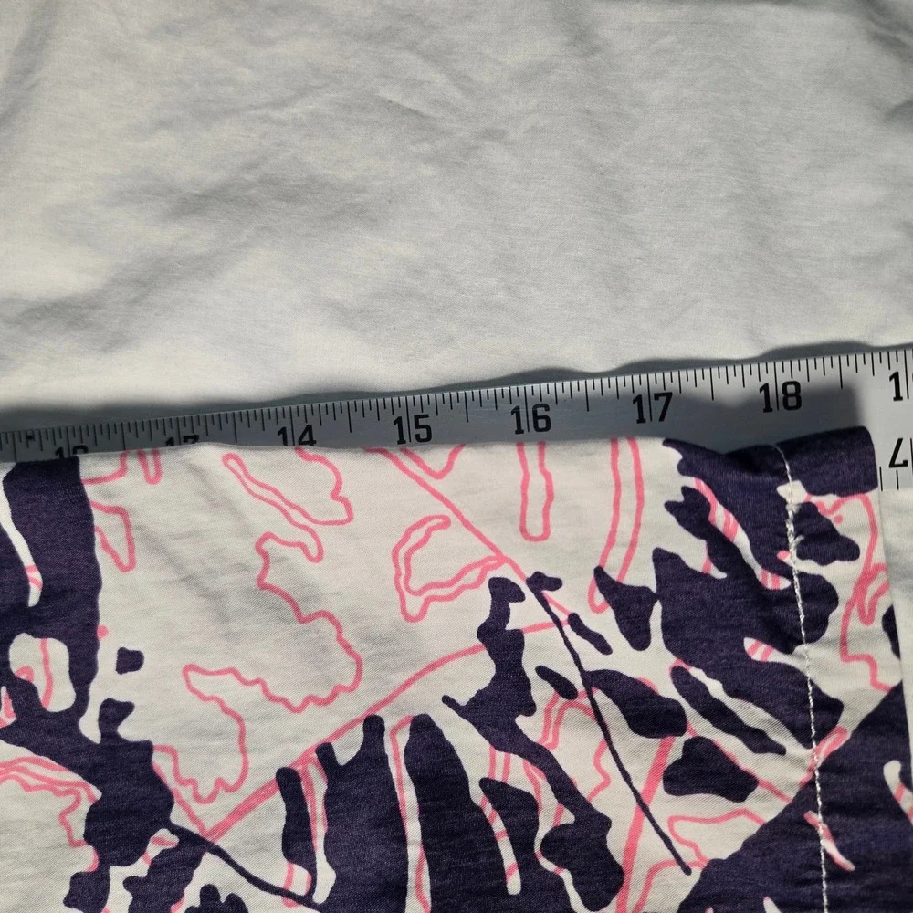 Levis Mens Hybrid Board Shorts Large Tropical Fern Leaf Print Navy Pink White